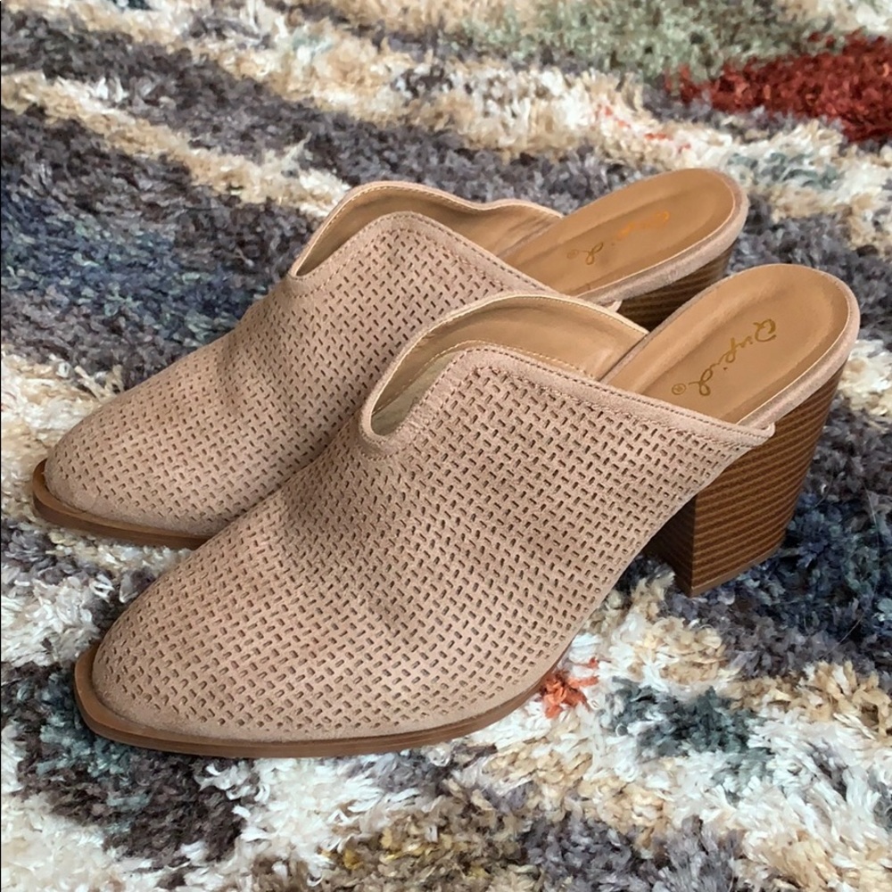 Qupid Half Bootie Slides